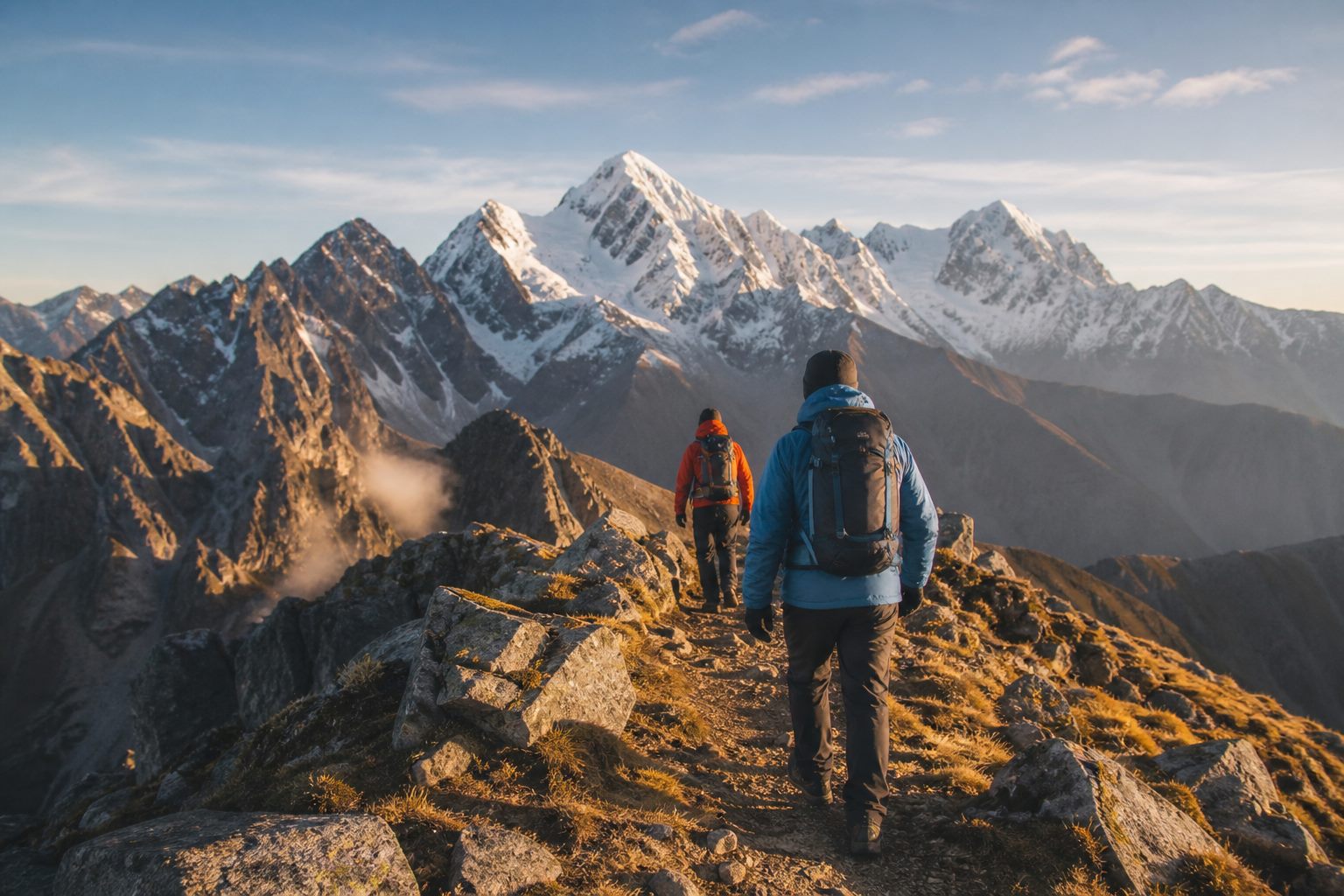 Mountain hiking with brand partners