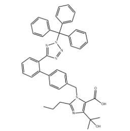4-(1-羟基-1-甲基乙基)-2-丙基-1-[[2'-[2-(三苯甲基)-2H-四唑-5-基][1,1'-联苯]-4-基]甲基]-1H-咪唑-5-羧酸;